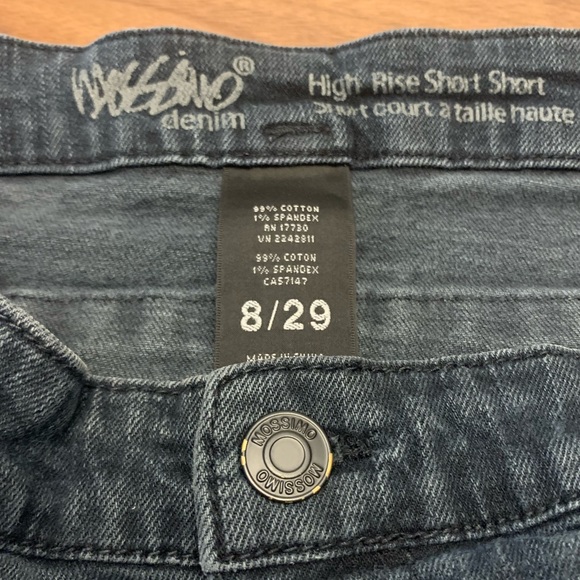 High waisted black denim shorts - Picture 3 of 3